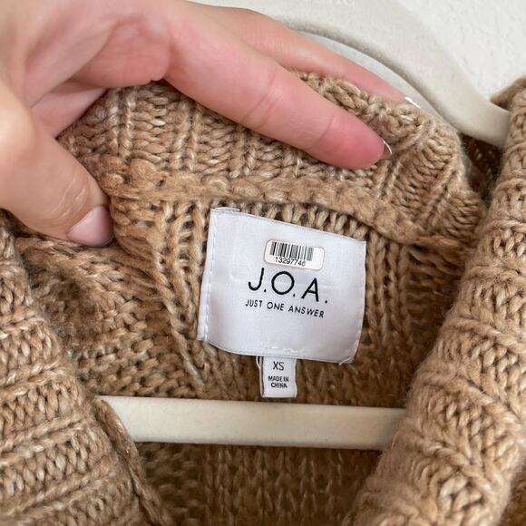 J.O.A Neutral Tan Mockneck Sweater - Picture 10 of 15